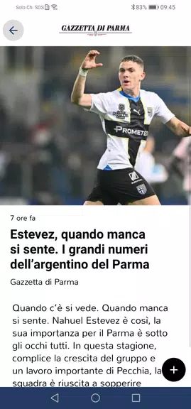 Screenshot Gazzetta di Parma 2