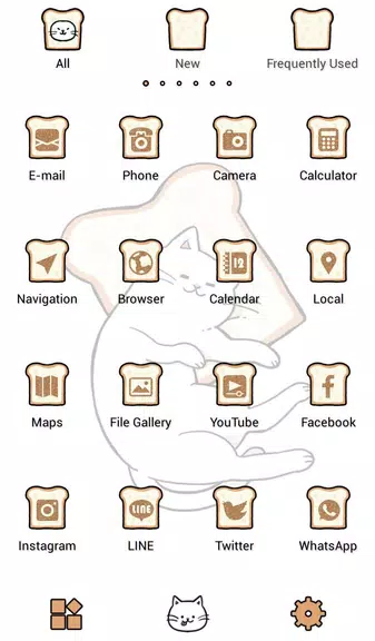 Cute Wallpaper Bread Cat Theme屏幕截圖2
