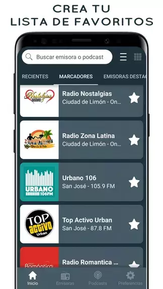 Radios de Costa Rica Online ảnh chụp màn hình 2