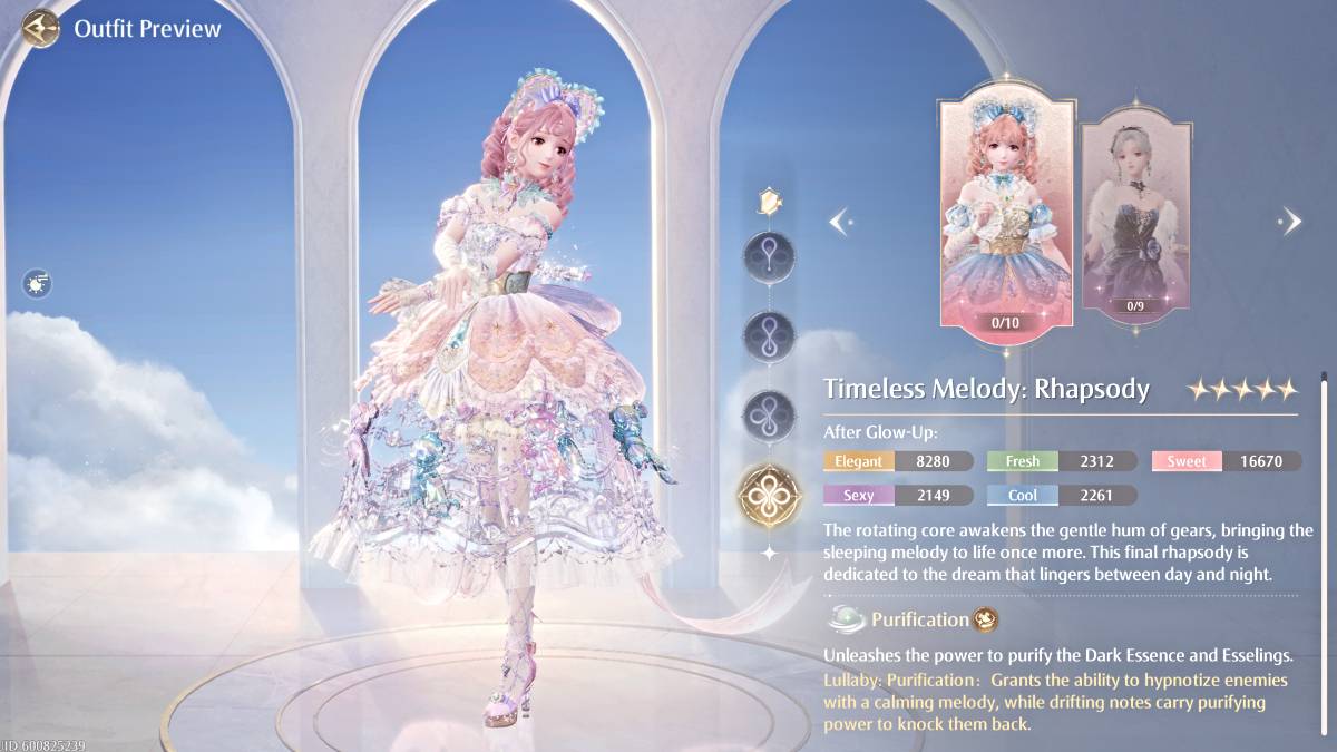 Melodia senza tempo: outfit Rhapsody in Infinity Nikki