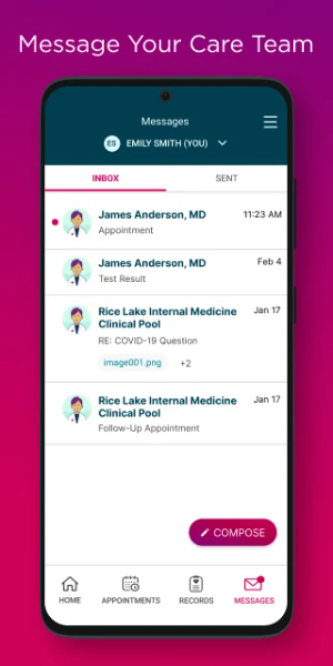 Screenshot My Marshfield Clinic 2