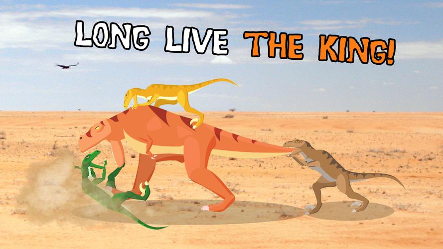 T-Rex Fights Raptors экрана 1
