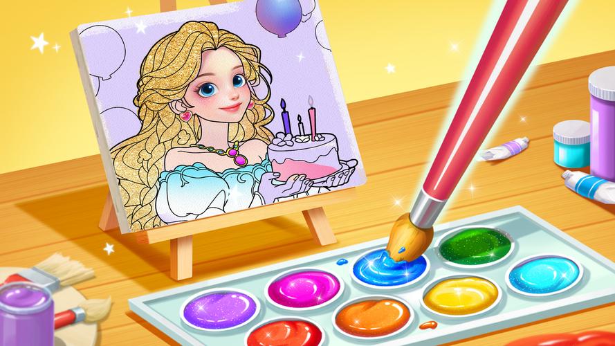 Princess Game Fantasy Coloring ကိုဖန်သားပြင်0