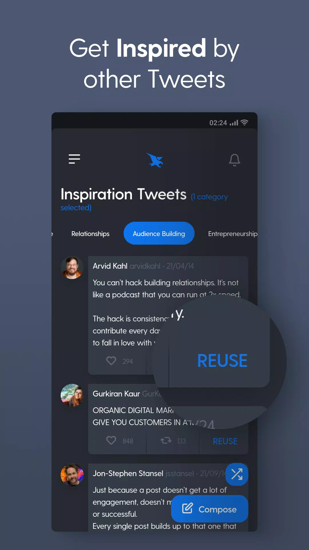Hypefury - Companion app ကိုဖန်သားပြင်2