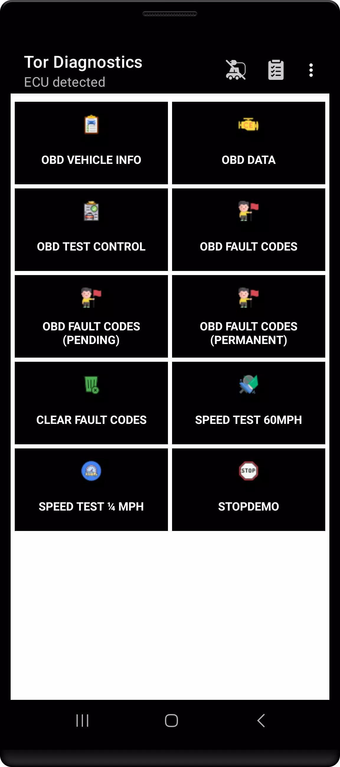 Screenshot Tor OBD2 Diagnostics 1