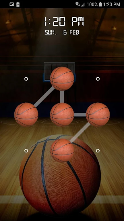 Basketball Screen Lock Patternスクリーンショット0