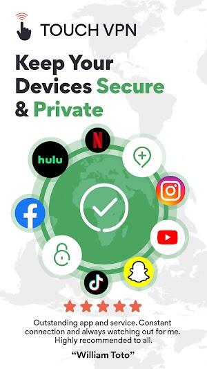 TouchVPN - VPN Proxy & Privacy屏幕截圖0