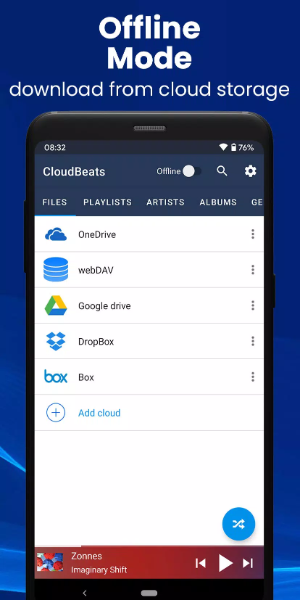 CloudBeats Cloud Music Player Captura de pantalla 1