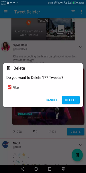 Tweet Deleter - Delete Your Tweets Скриншот 0