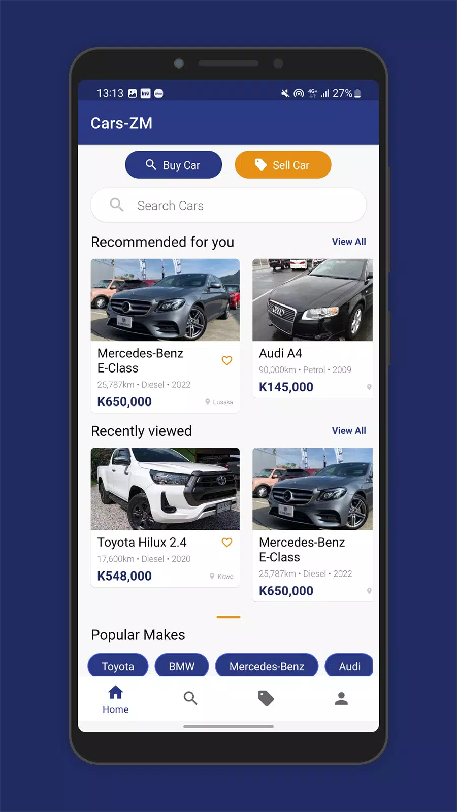 Cars Zambia - Buy & Sell Cars zrzut ekranu 1