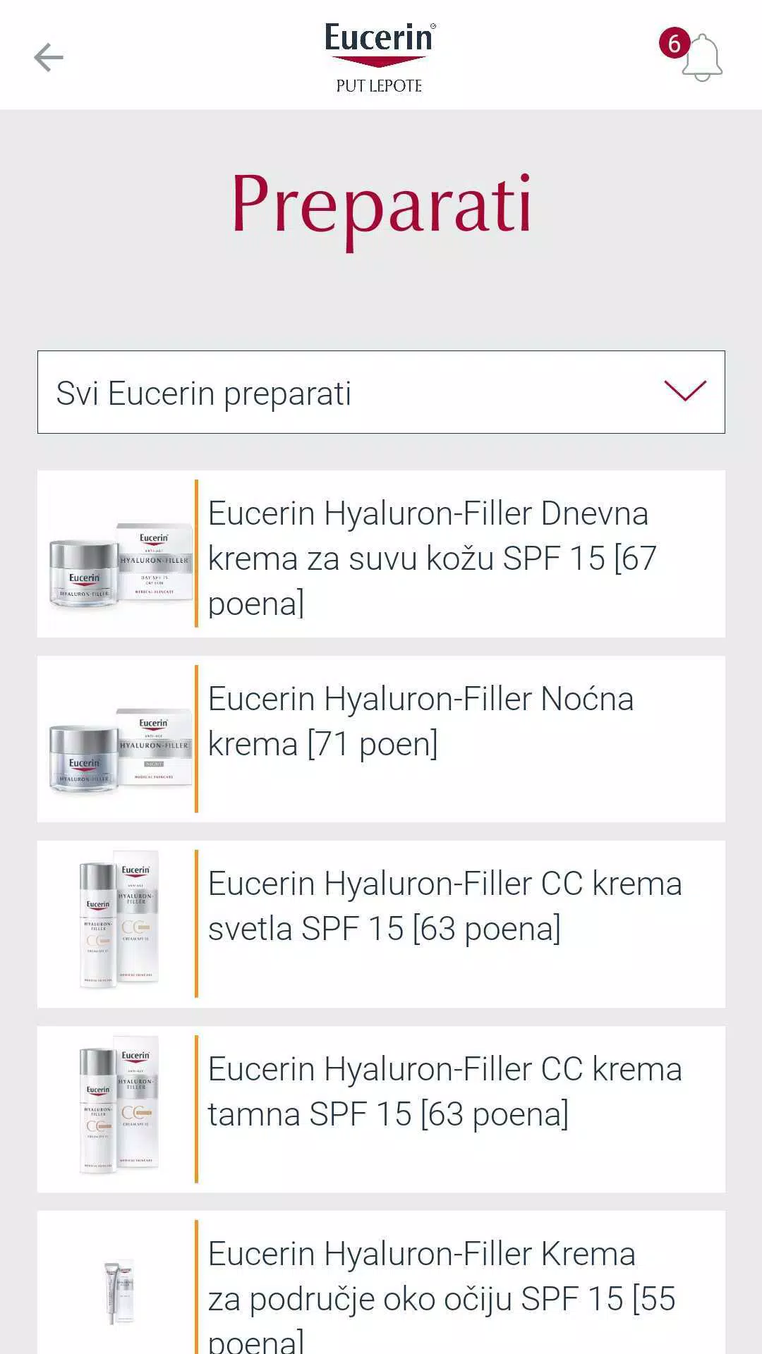 Screenshot Eucerin® put lepote 3