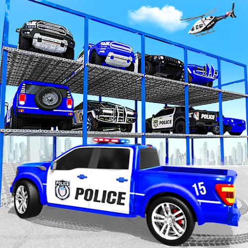 Multi Level Police Car Parking Capture d'écran 0