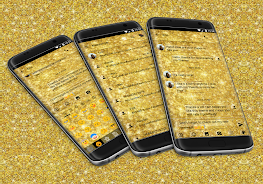 SMS Messages GlitterGold Glass экрана 0