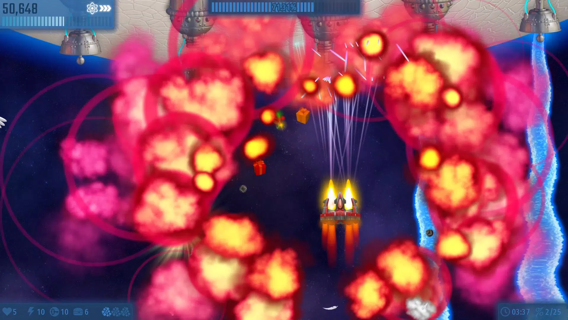 Chicken Invaders Universe captura de pantalla 1