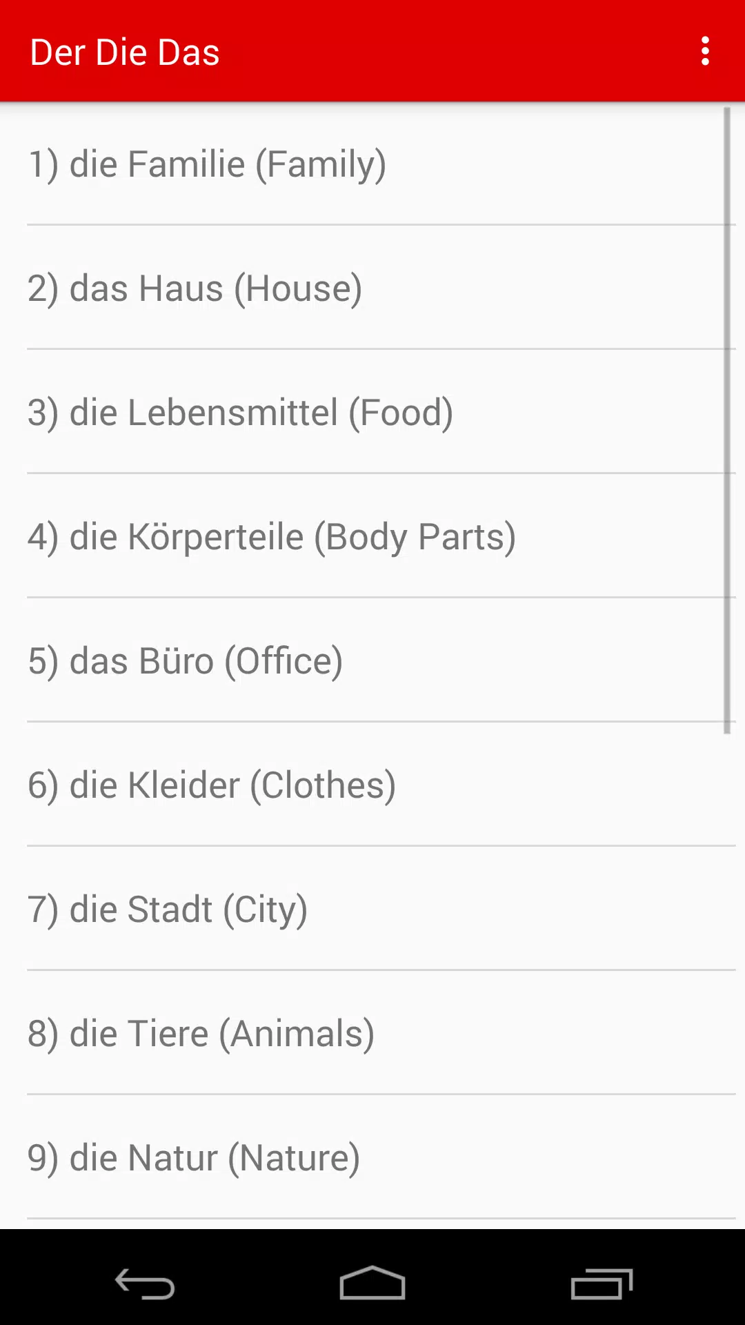 ภาพหน้าจอ Der Die Das German Grammar 0