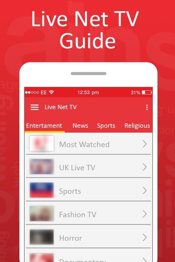 Live Net TV Streaming Guide屏幕截圖1