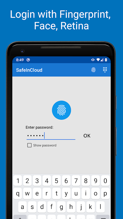 Passwort Manager SafeInCloud 1 Screenshot 0