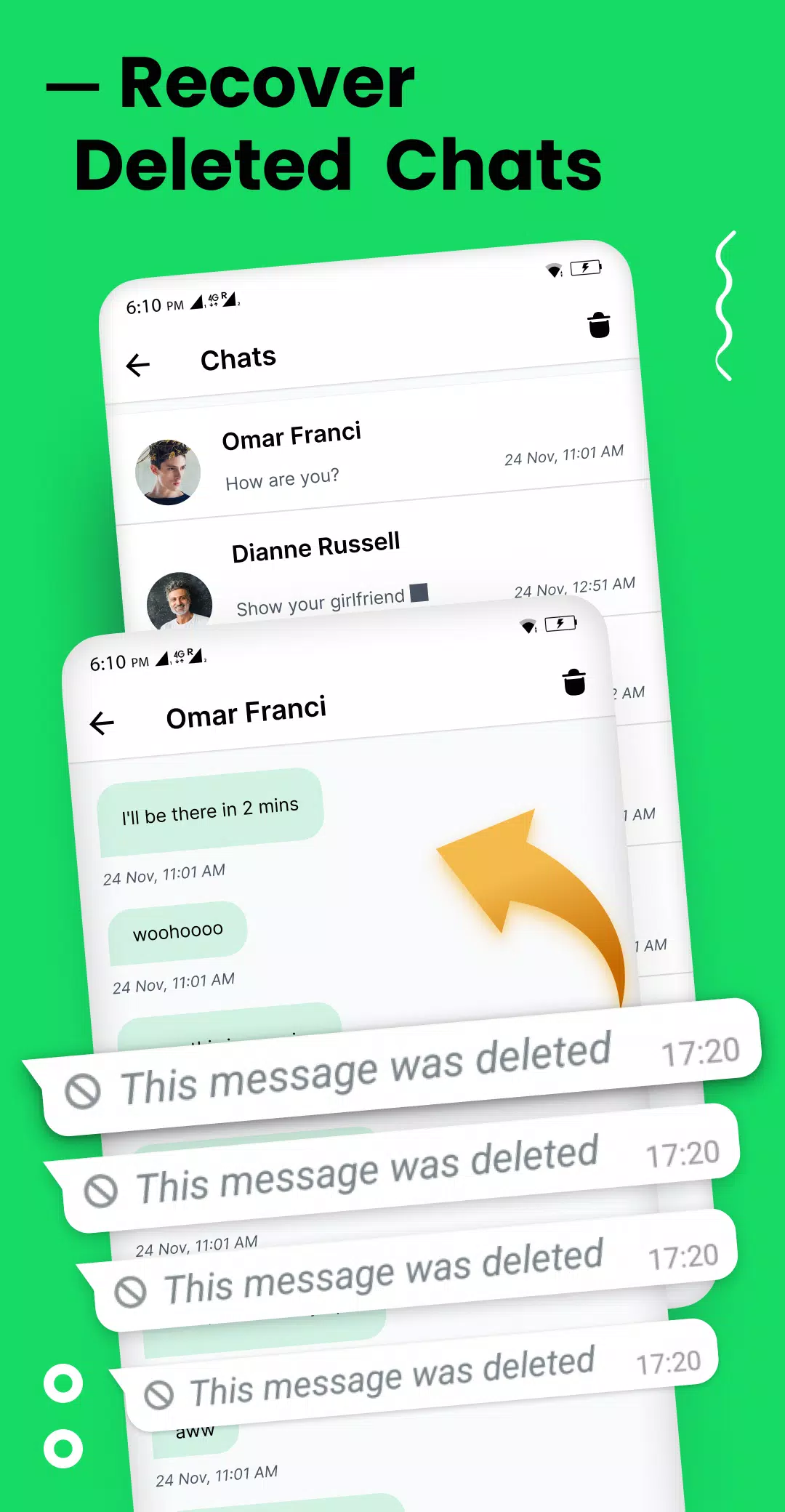 Delete Messages Recovery स्क्रीनशॉट 1
