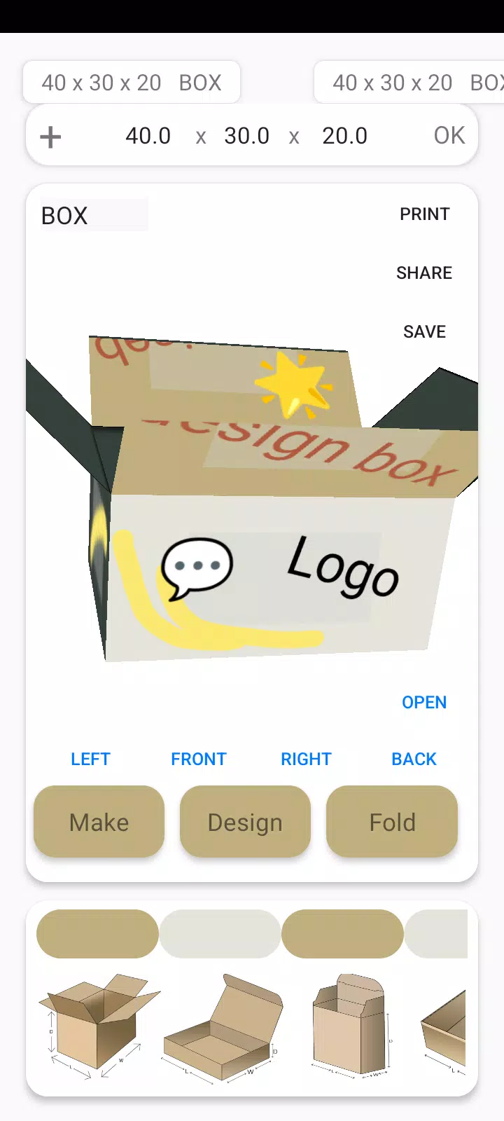 Box Maker Template Creator Pro屏幕截圖3