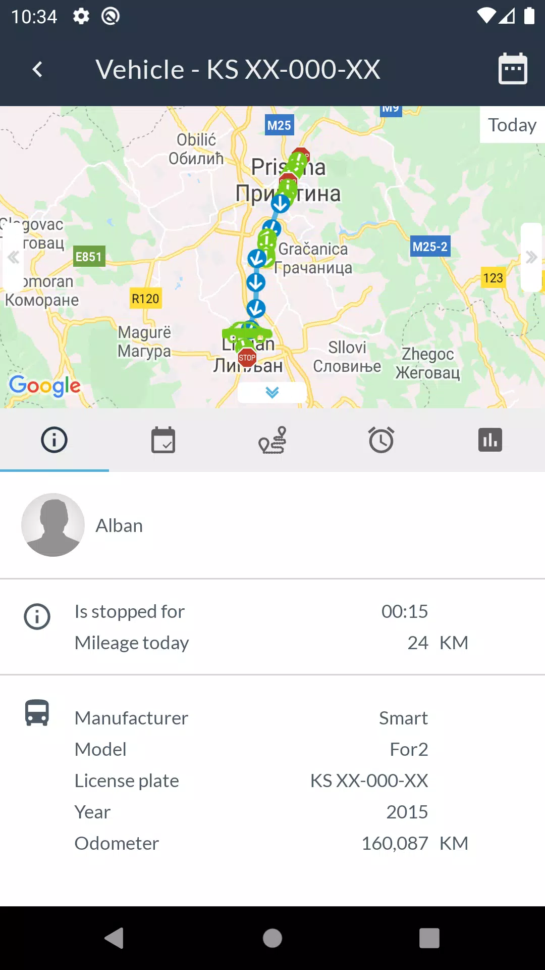 Screenshot Frotcom Fleet Manager 3