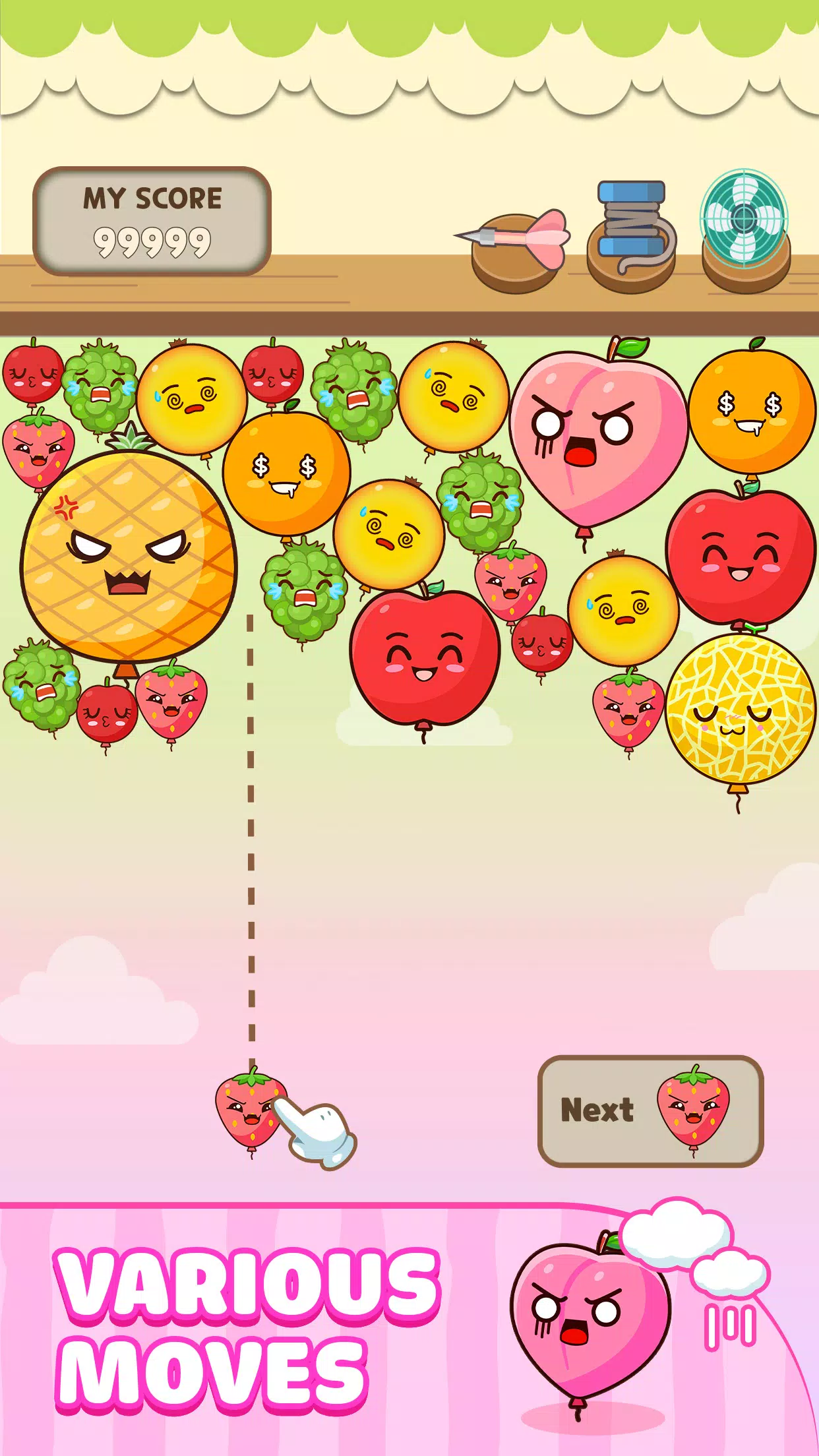 Screenshot Melon Balloon: Fruit Merge 1