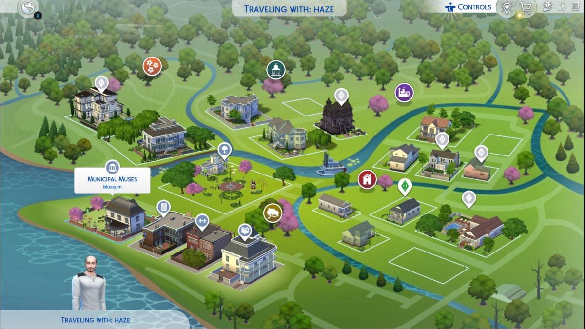 A museum in The Sims 4 as part of an article about how to study a Historical Display.