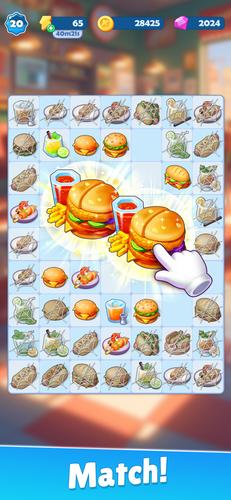 Food and Travel: Merge Game Captura de pantalla 1