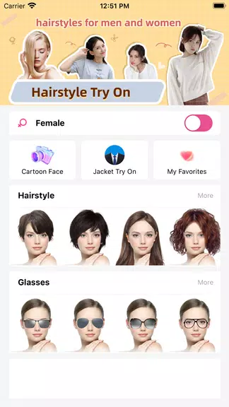 Hair Makeover-modiface・haircut Screenshot 0