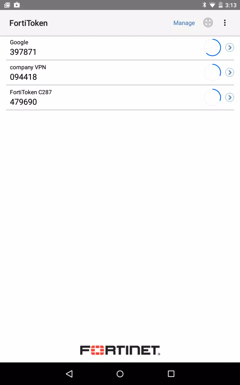 Screenshot FortiToken Mobile 2