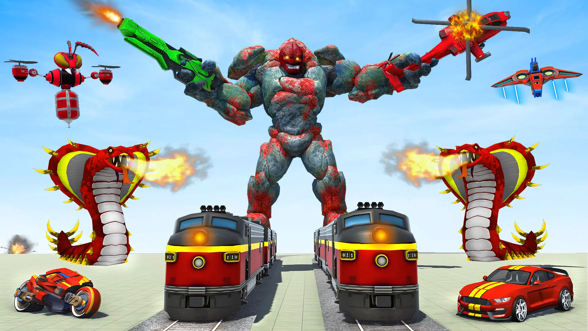 Snake Robot Game - Stone Robot应用截图第3张