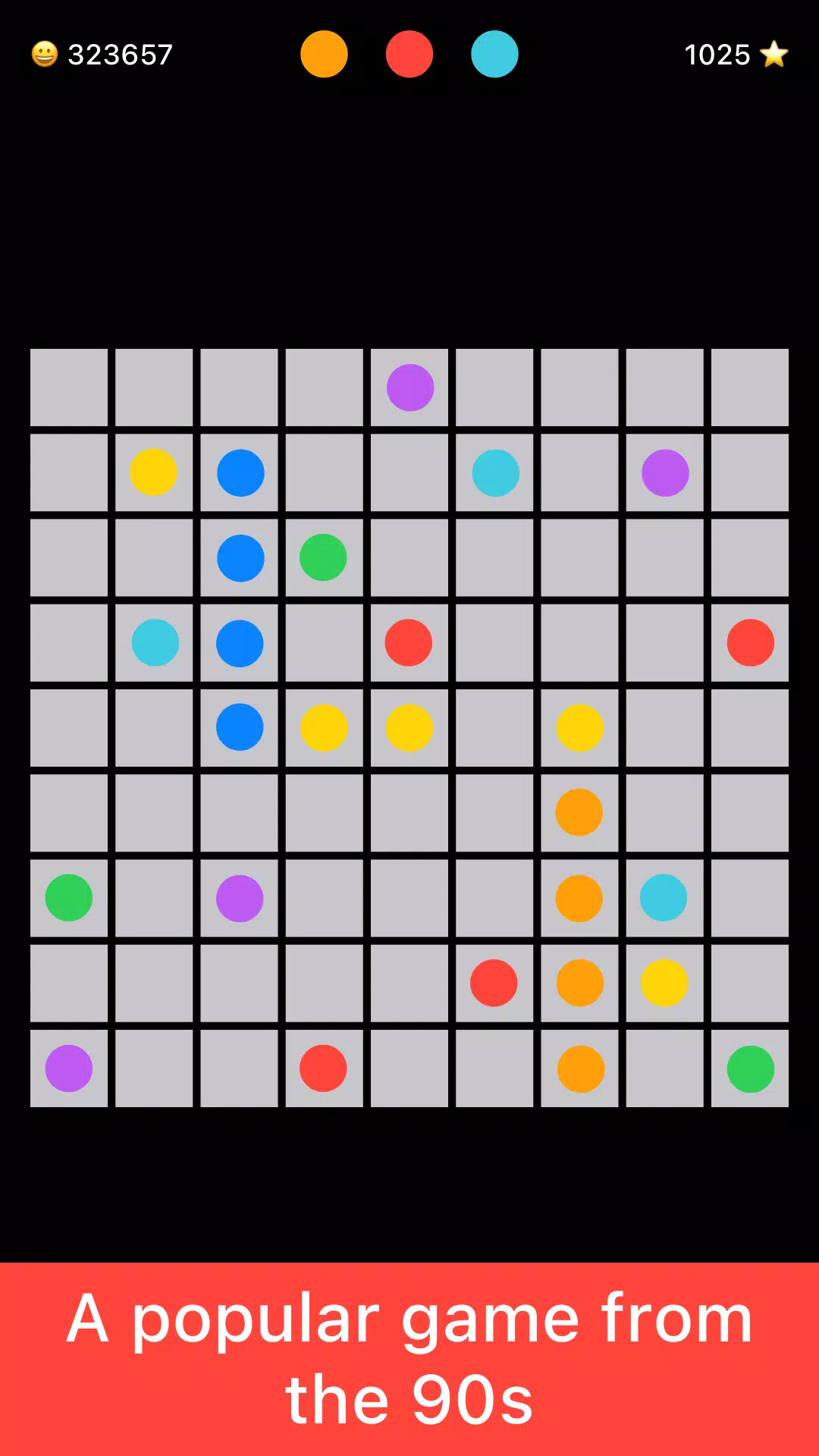 Lines 98 Color Balls - Retro Screenshot 1