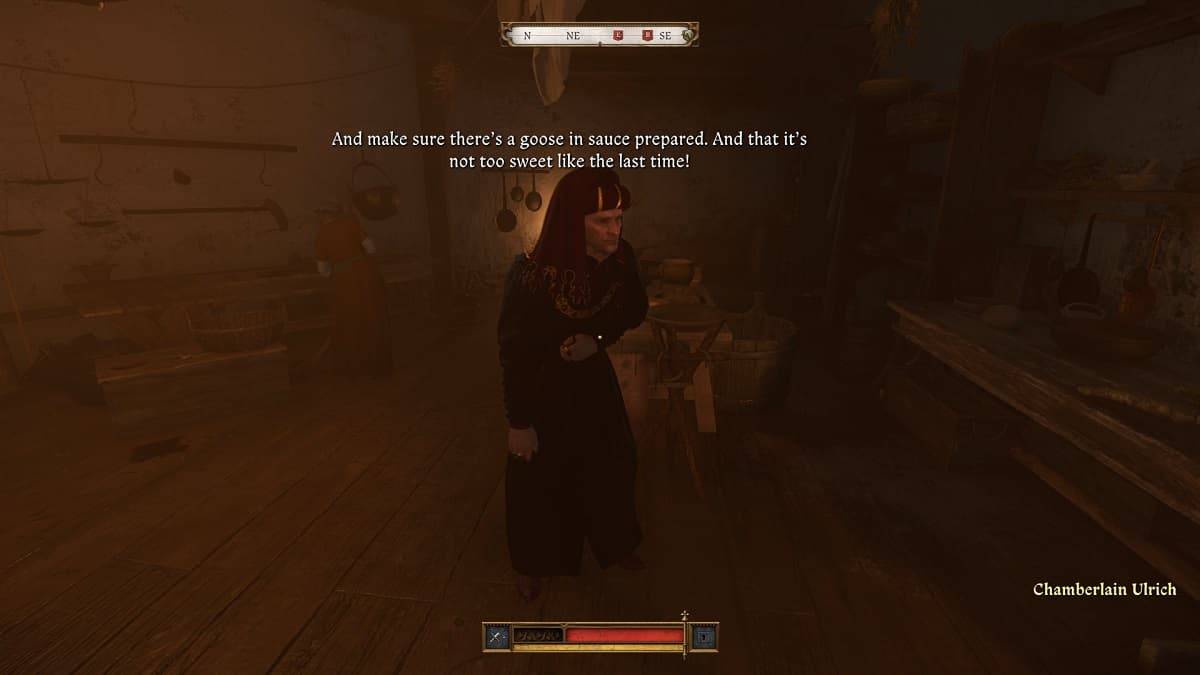 Chamberlain w kuchni w Kingdom Come Deliverance 2