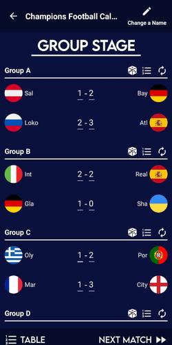 Champions Football Calculator屏幕截圖1