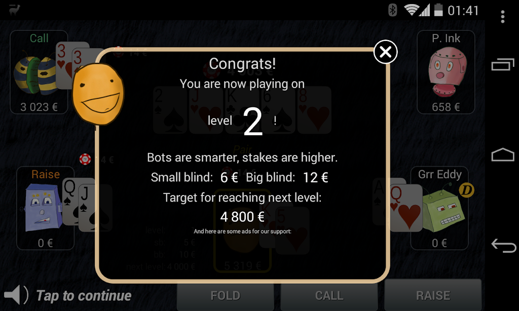 Bots Don’t Bluff Offline Poker 스크린샷 2