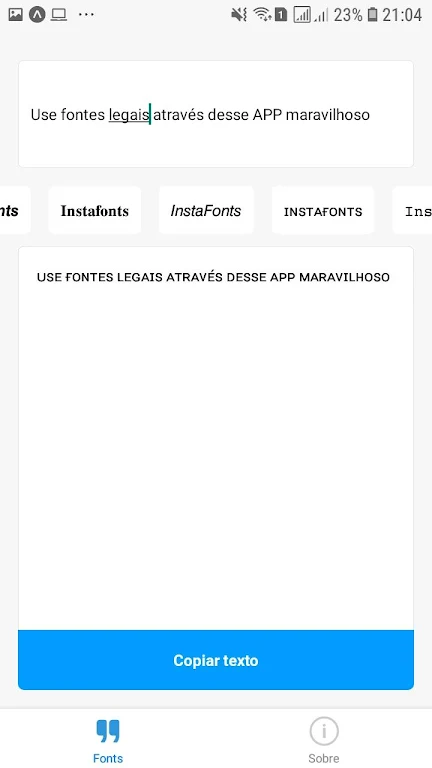 InstaFonts screenshot 2