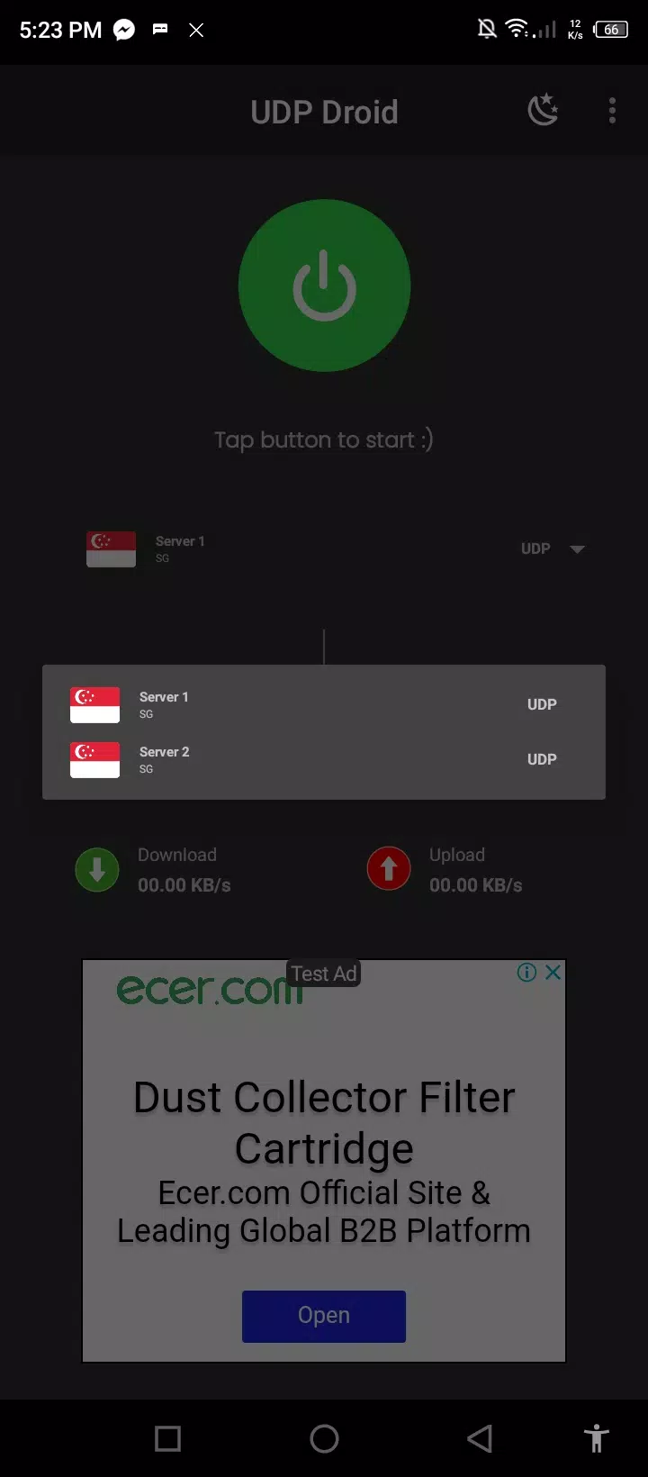 Screenshot UDP Droid 1
