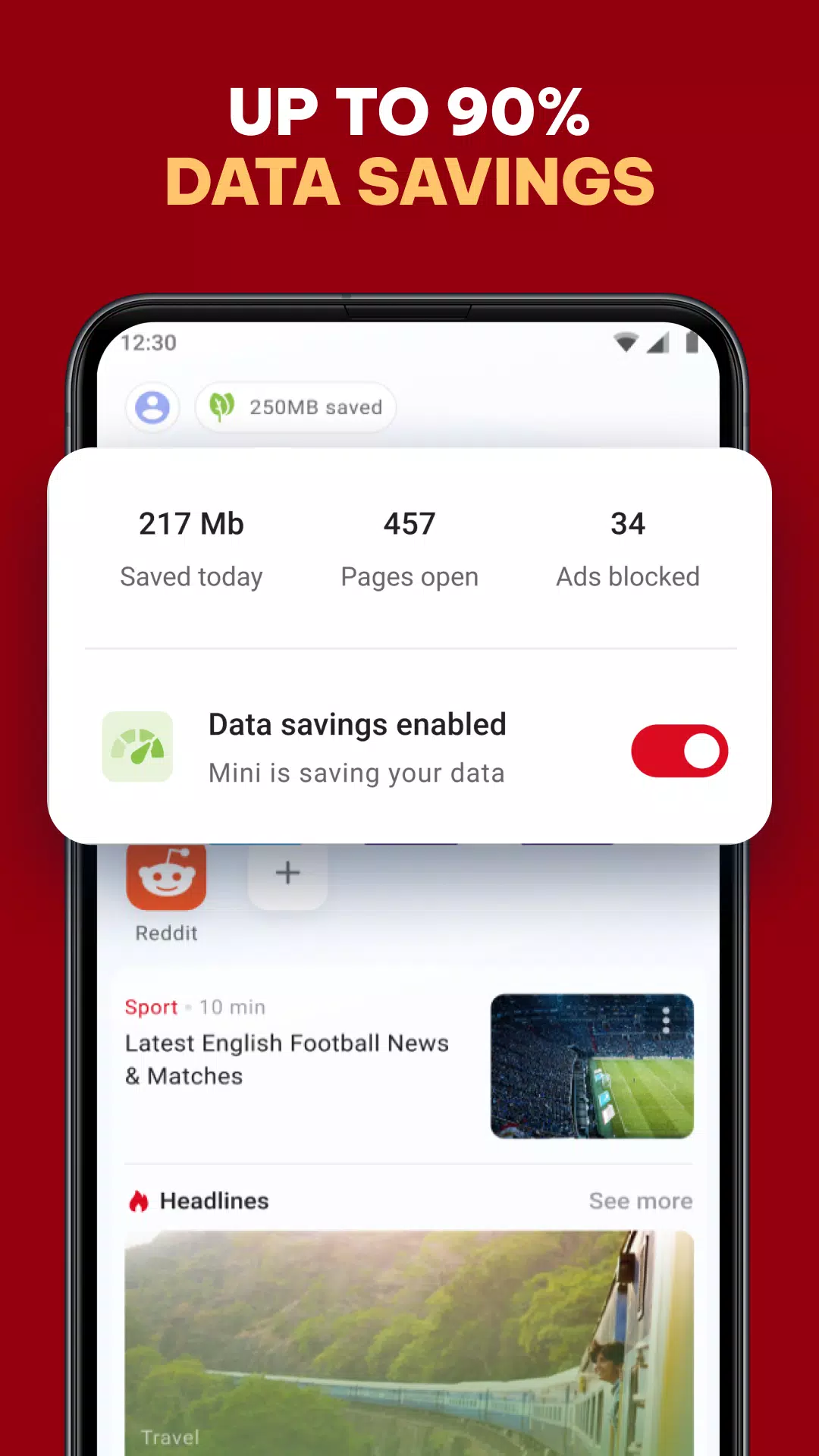 Opera Mini screenshot 1