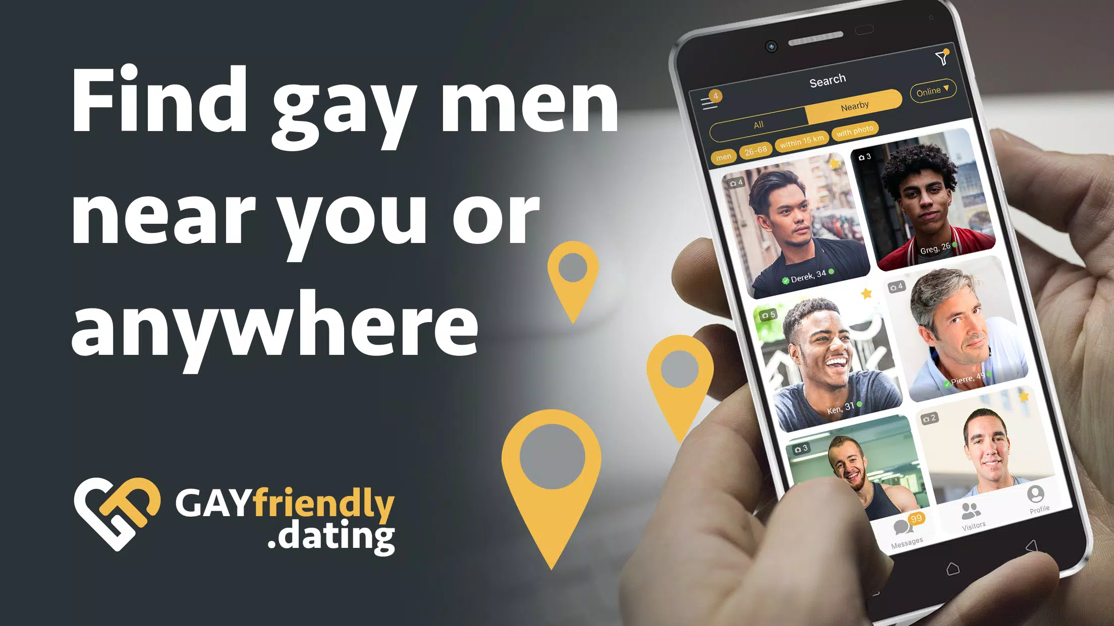 Gay guys chat & dating app screenshot 1