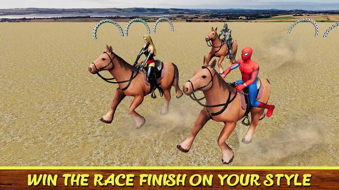 Diligent SuperHeroes Horse Riding 3d Ảnh chụp màn hình 3