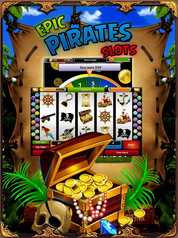 Pirate Treasure Mega Slots screenshot 1