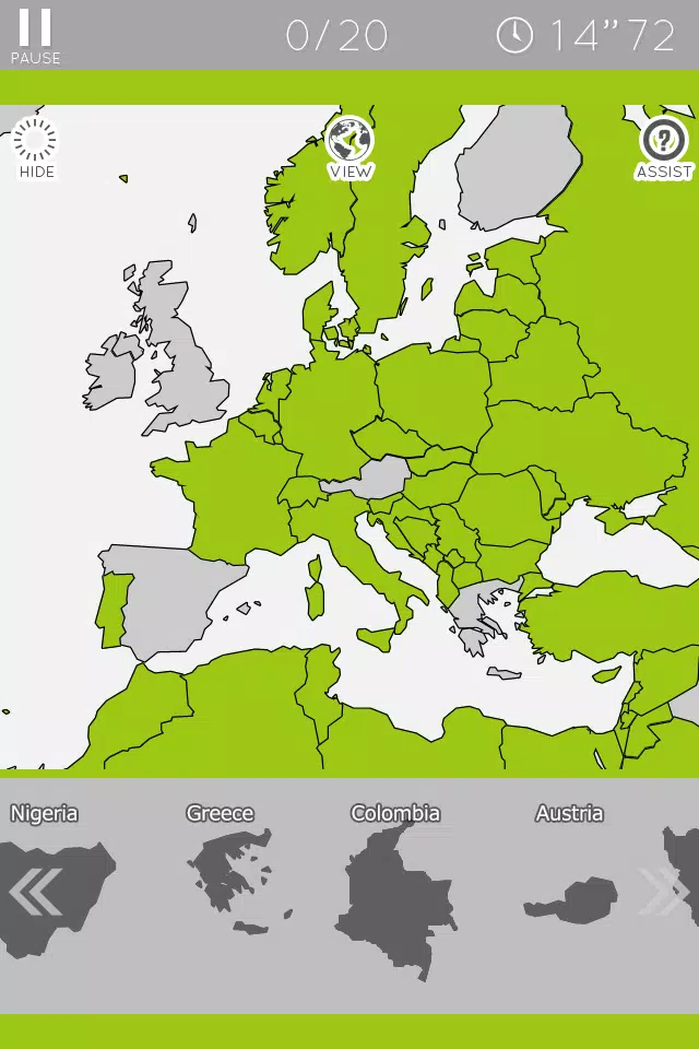 E. Learning World Map Puzzle Zrzut ekranu 3