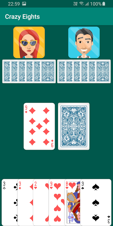 Crazy Eights AI屏幕截圖0