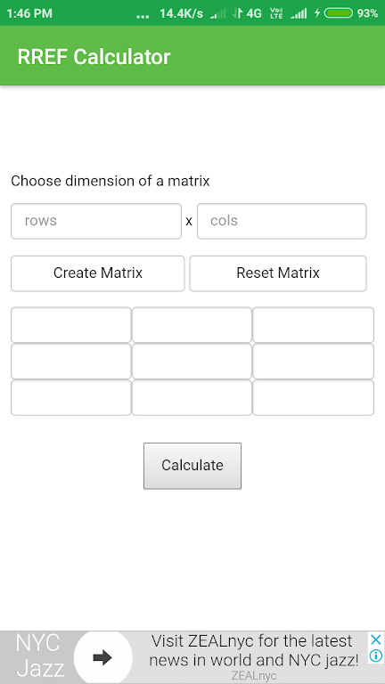 RREF Calculator ảnh chụp màn hình 1