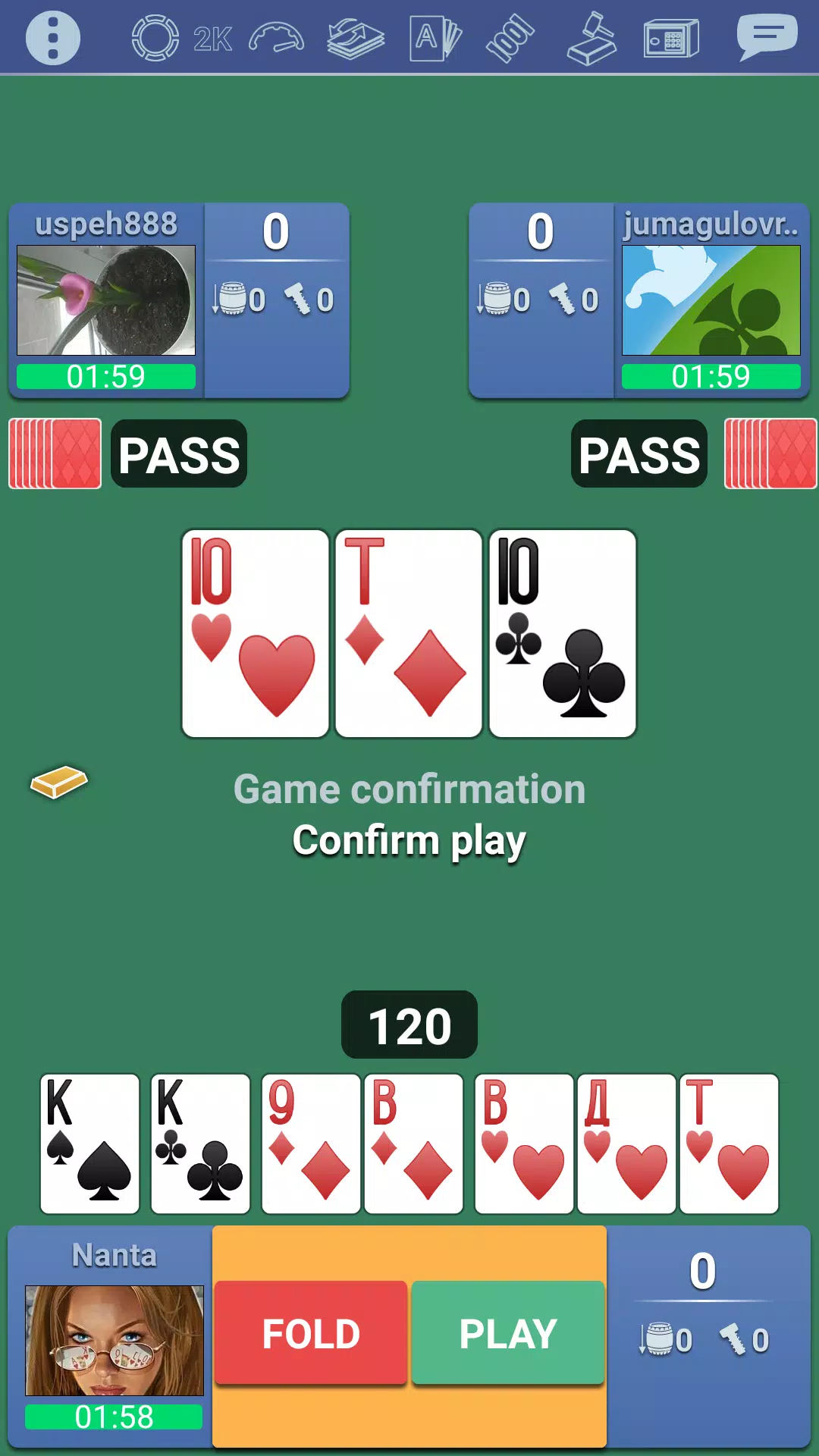 Thousand 1000 Online card game screenshot 0