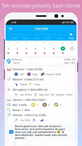 Screenshot Gün Gün Bebek Bakımı, Takibi 2