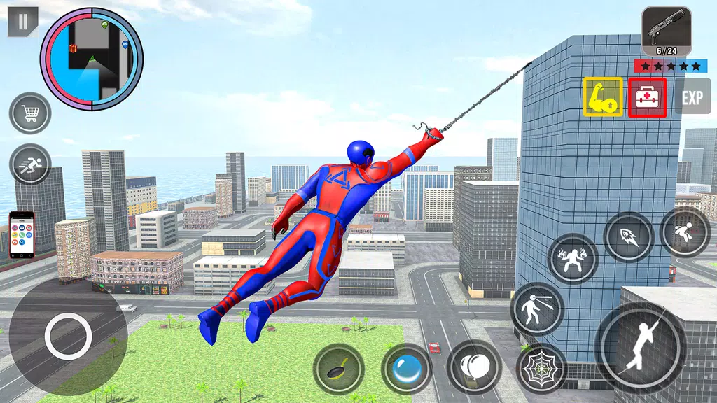 Spider Rope Action Game ကိုဖန်သားပြင်0