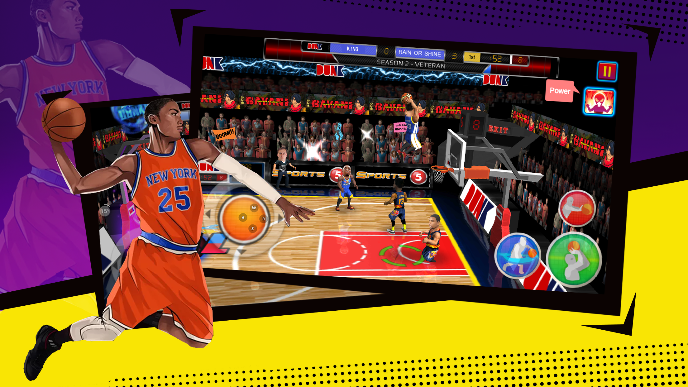 2 VS 2 Basketball Sports captura de pantalla 0