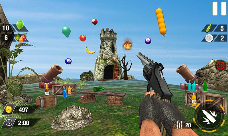 Bottle Gun Shooter Game Mod screenshot 1