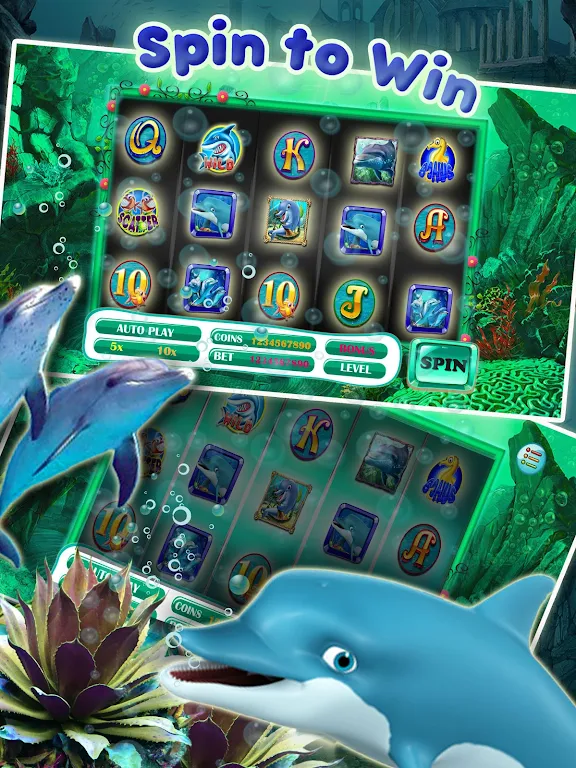 Lucky Dolphin Slots: Free Casino Slot Machines screenshot 1