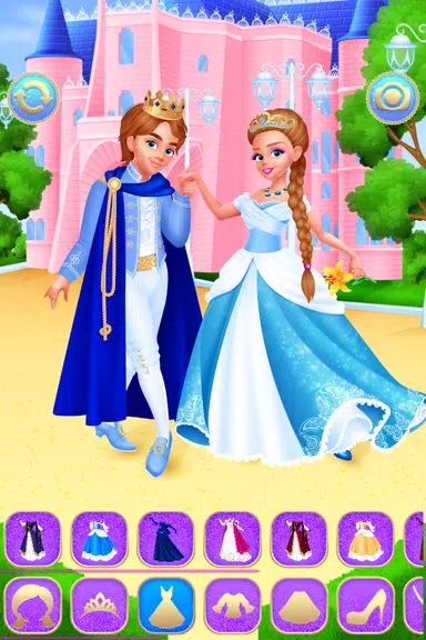 王女と王子着せ替えゲーム女の子スクリーンショット0